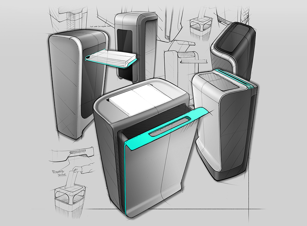 多功能垃圾桶设计 - 优诺产品设计|慈溪工业产品设计